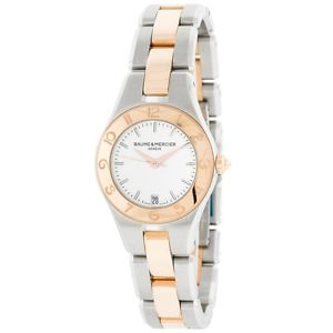 Baume  and  Mercier Linea MOA10015 18K Rose Gold Steel Quartz Womens Watch