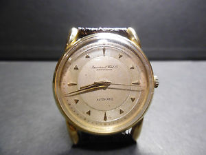 RARE VINTAGE IWC Schaffhausen AUTOMATIC YELLOW GOLD 18KT CAL. C65 SWISS MADE