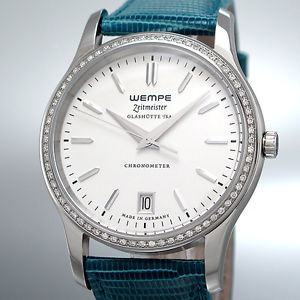 WEMPE Glashütte  "Zeitmeister" - Chonometer -Quarz -Stahl-Diamantbesatz - von 13