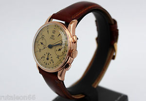 FORTIS vintage men's original watch gold 18K VALJOUX 71 movement Fully revised