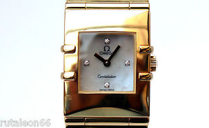 OMEGA QUADRA CONSTELLATION original 18K gold ladies watch Great condition.