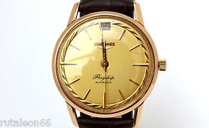 LONGINES FLAGSHIP 2507 original 18K gold automatic watch. Fully restored