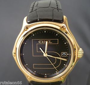 EBEL 1911   Men's 38mm. 100% Original watch 18Kt. solid gold. Buckle deployable