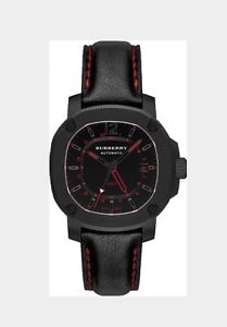 Bby1351 Burberry Mens The Britain Automatic Mens Leather Watch Nwt And Box
