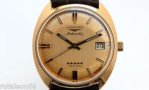 LONGINES AUTOMATIC ADMIRAL five stars original 18K gold watch