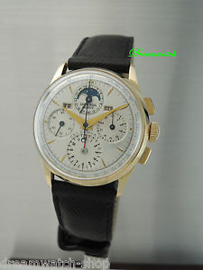 Universal Geneve Tri-Compax Vollkalender Mondphase -Gold 14k/ 585