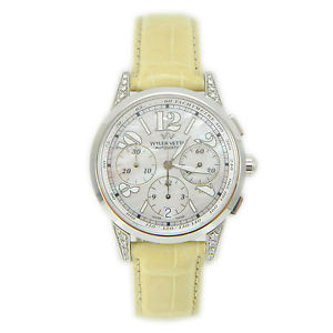 Wyler Vetta orologio donna cronografo automatico con diamanti montrè reloj watch