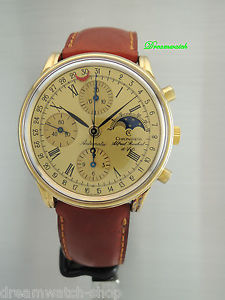 Chronoswiss Vollkalender Chronograph, Mondphase -Stahl/ Lederband +Papiere