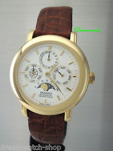 Movado halber Ewiger Kalender Mondphase -4 Jahreskalender -Gold 18k/ 750