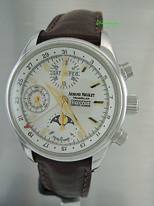 Armand Nicolet Tramelan Complet Calendar Moonphase Stahl/ Lederband