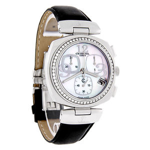 Philippe Charriol Alexandre Mop Dial Swiss Quartz Chrono Diamond Watch