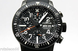 FORTIS B-42 BLACK CHRONOGRAPH 638.28.141 New old stock #2413