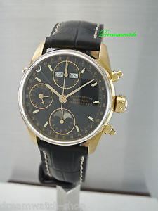 Eberhard & Co Vollkalender Mondphase Chronograph -Gold 18k/750
