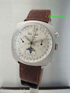 Vintage Difor Suisse Vollkalender Mondphase Chronograph Valjoux 88