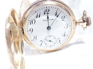 ANTIQUE 14KT YELLOW GOLD WALTHAM POCKET WATCH