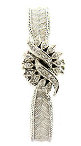 VINTAGE SELLITA 14K YELLOW GOLD DIAMOND BRACELET WATCH