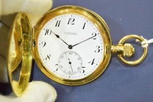 Ulysse Nardin Vintage 18K solid gold full hunter Savonnette pocket watch