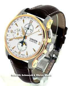 Union Belisar Chronograph Mondphase aus Edelstahl und 18ct Rosegold (ungetragen)