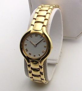 Near Mint 18K Yellow Gold Ladies Ebel Beluga 866960 Quartz Bracelet Watch