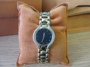 EBEL Beluga 866960 18K Solid Yellow Gold Diamond ladies watch with black dial
