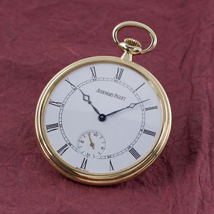 AUDEMARS PIGUET 18K (0,750) GOLD TASCHENUHR HANDAUFZUG D34433 VP: 15800,- EURO