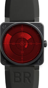 BRAND NEW AUTHENTIC BELL & ROSS AVIATION RED RADAR | MODEL BR0392-REDRADAR