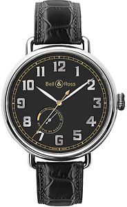 BRAND NEW AUTHENTIC BELL & ROSS VINTAGE WW1 MENS WATCH SALE | BRWW197-HER-ST/SCR