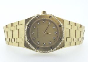 Audemars Piguet Royal Oak 18K Gold Diamond Dial & Outer Bezel