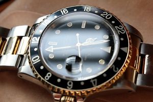 ROLEX GMT MASTER REF. 16713 ACCIAIO ORO VERY GOOD CONDITION GOLD BOX WARRANTY