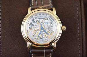 AUTH Hermes Sesame TGM YellowGold Auto SM1.785 Watch