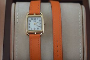 AUTH Hermes Cape Cod Mini Yellow Gold Ladies Watch