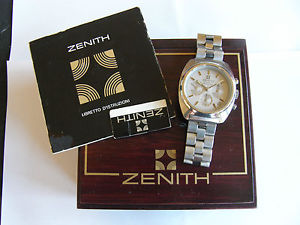 ZENITH EL PRIMERO-1973-4000 PEZZI-TUTTO ACCIAIO-CAL.3019 PHC-SCATOLA E GARANZIA