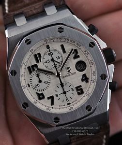 AUDEMARS PIGUET ROYAL OAK OFFSHORE SAFARI WHITE RARE SUPER MINT BOX AND PAPERS!!