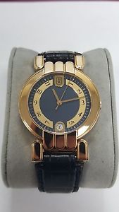 Harry Winston Premier 18K Gold Watch Ref No. 0126 Crocodile Strap 1990'S