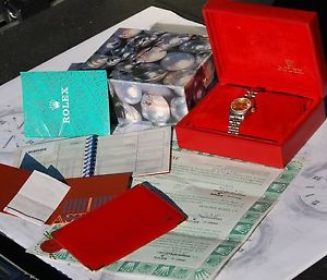 ROLEX OYSTER PERPETUAL DATEJUST LADY 1987 box e documenti eccellenti condizioni