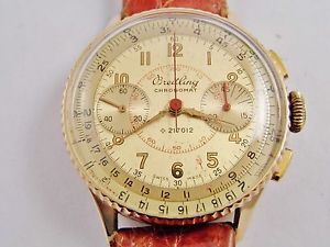 orologio breitling chronomat 217012 manuale anni ’40-’50 oro rosa 750 ref. n. 67