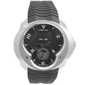 Franc Vila Quantieme Annual Calendar Black Automatic Men's Watch FVa7
