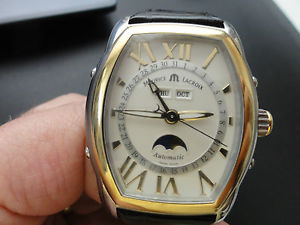 Maurice Lacroix Masterpice Phase de Lune Tonneau, Stahl/Gold, Faltschiesse