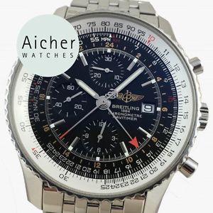 Top Conditon Breitling Navitimer GMT World hronograph Black ref. A24322 Watch