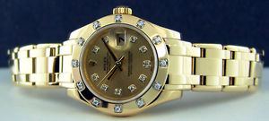 ROLEX - Ladies 18kt Gold Pearlmaster Diamond MASTERPIECE 80318 - SANT BLANC