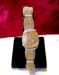 RARE LAFEMME 14K YELLOW GOLD PEEK A BOO LADIES GENUINE DIAMOND 0.80 CTW WATCH