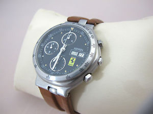 Ferrari Automatic Watch Day Date Chronograph Box&Paper 100% Authentic SWISS EUC