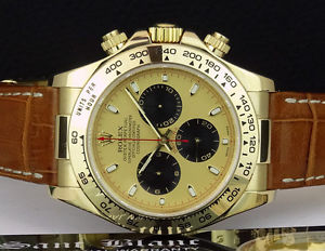 ROLEX 18kt GOLD Daytona Champagne PAUL NEWMAN 116518 Box/Papers/Card SANT BLANC