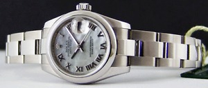 ROLEX Stainless Ladies Mother of Pearl DateJust 179160 SANT BLANC