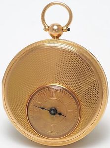 Rare Antique 18ct Georgian Slimline Verge Pocket Watch by Perret Freres - c1800