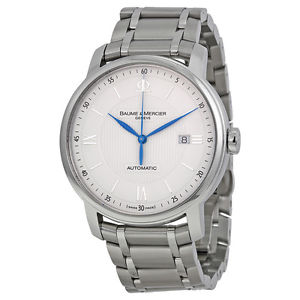 Baume and Mercier Classima Silver Dial Stainless Steel Mens Watch 10085