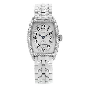 Franck Muller 25mm 18K Bianco Oro E Diamanti A Carica Manuale Orologio Da Donna