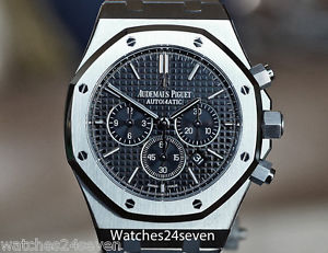Audemars Piguet Royal Oak Chronograph on Bracelet Black Dial 41mm Retail $24,100