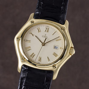 EBEL 18K (0,750) GELD GOLD 1911 HERRENUHR REF.: 887902 MIT DATUM