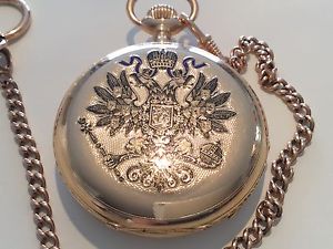 Goldene Geschenkuhr ZAR ALEXANDER  III. VON RUßLAND 1887 Hoflieferant Pavel Bure